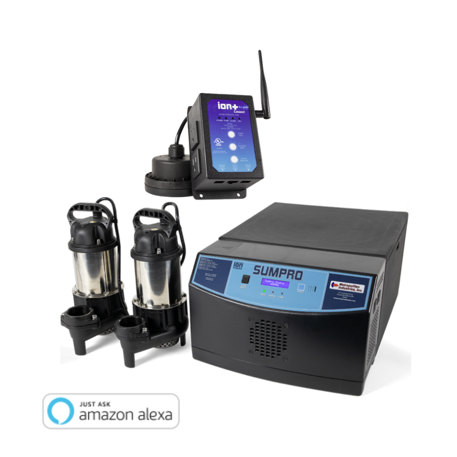 iSP20490-P (Ion Technologies) | Sumpro Platinum Ion + Connect (2- 3/4 HP) - Dual Pump Battery Backup AC System