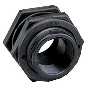TF050 (Banjo) Fitting-Bulkhead 1/2 Poly Epdm