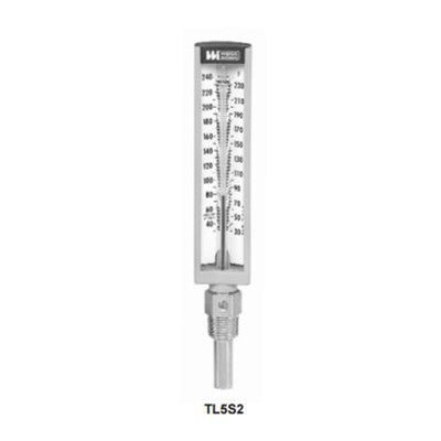 TL5S2 30-240F (Weiss) | Thermometer 30-240F 2 Stem 1/2 Strght | Thermometers
