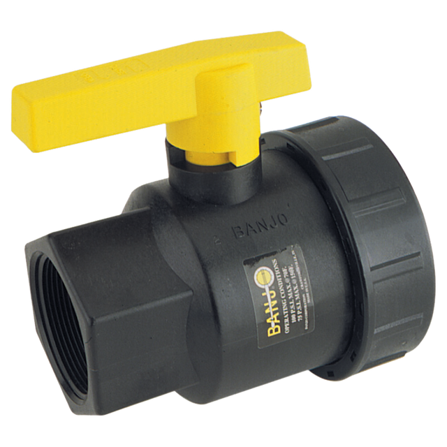 UV050FP (Banjo) Valve-Ball 1/2 Single Union Poly