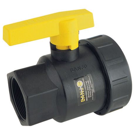 UV200FP (Banjo) Valve-Ball 2 Single Union Poly