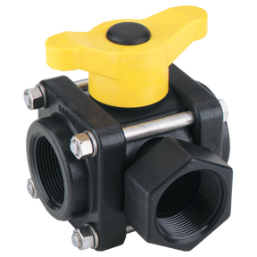 V075SL (Banjo) Valve-Ball 3/4 3-Way Side Load Poly