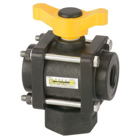 V100BL (Banjo) Valve-Ball 1 3-Way Bottom Load Poly