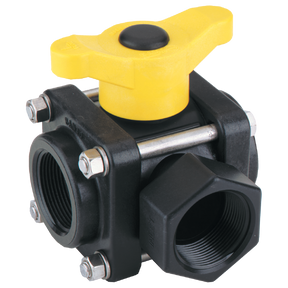 V100SL (Banjo) Valve-Ball 1 3-Way Side Load Poly