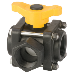 V150SL (Banjo) Valve-Ball 1-1/2 3-Way Side Load Poly