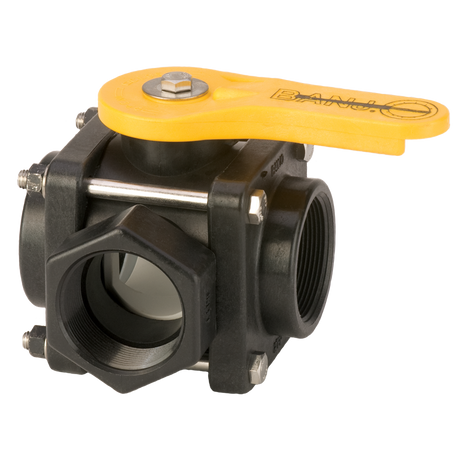V200SL (Banjo) Valve-Ball 2 3-Way Side Load Poly