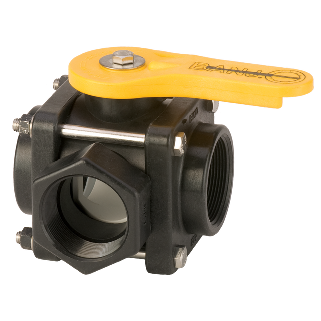 V200SL (Banjo) Valve-Ball 2 3-Way Side Load Poly