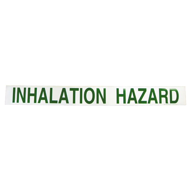 CUSTOM V6-B 6"LTR (Douglass) Decal-Inhalation Hazard 6 Ltrs 67X6.75