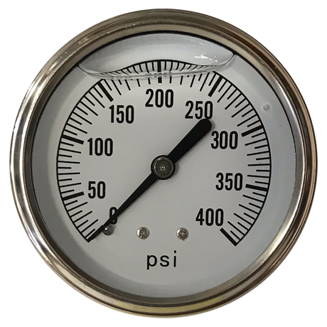 2254GXX400 | Gauge-1/4Mpt Ssbckmt 2-1/2Liq 0-400Psi